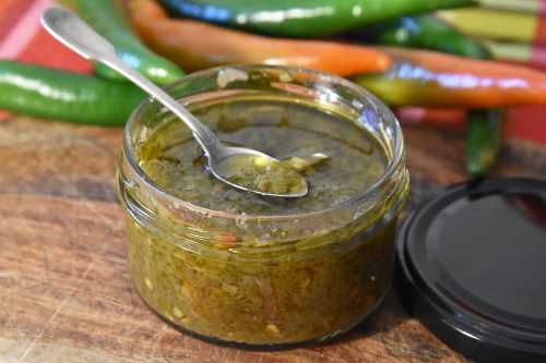 Green chile sauce - sauce de piment vert - Recette